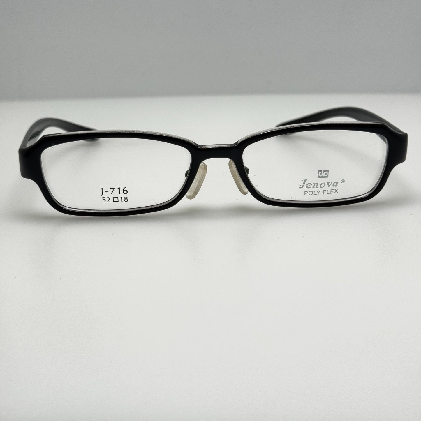 Jenova J-716 Black Poly Flex Eyeglasses Eye Glasses Frames 52-18-138