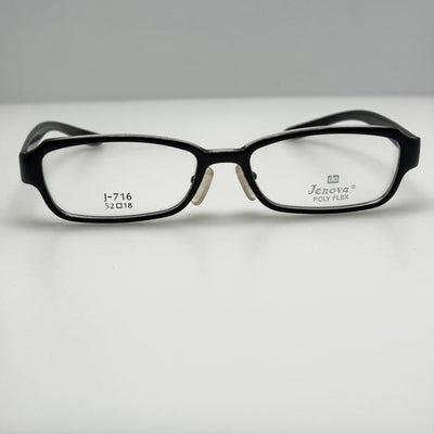 Jenova J-716 Black Poly Flex Eyeglasses Eye Glasses Frames 52-18-138