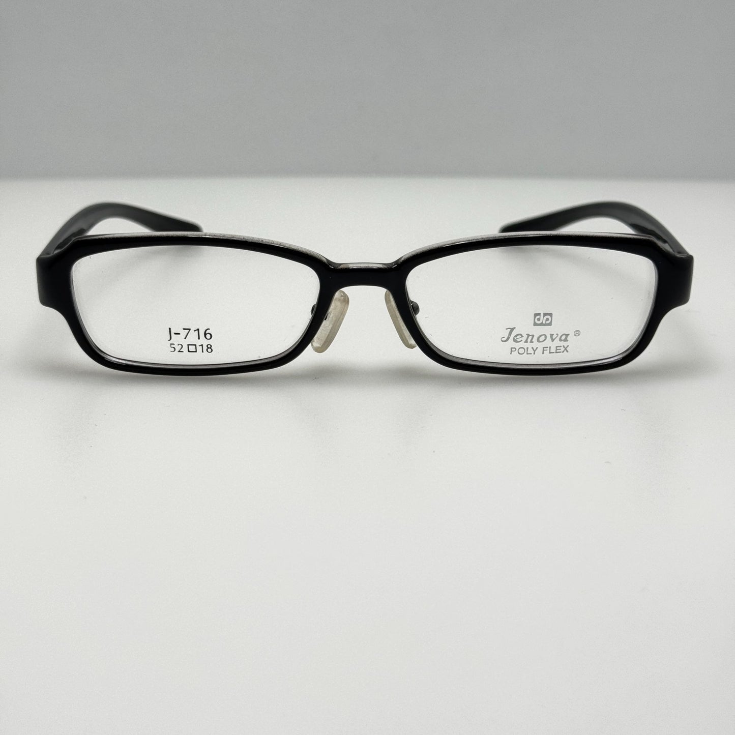 Jenova J-716 Black Poly Flex Eyeglasses Eye Glasses Frames 52-18-138