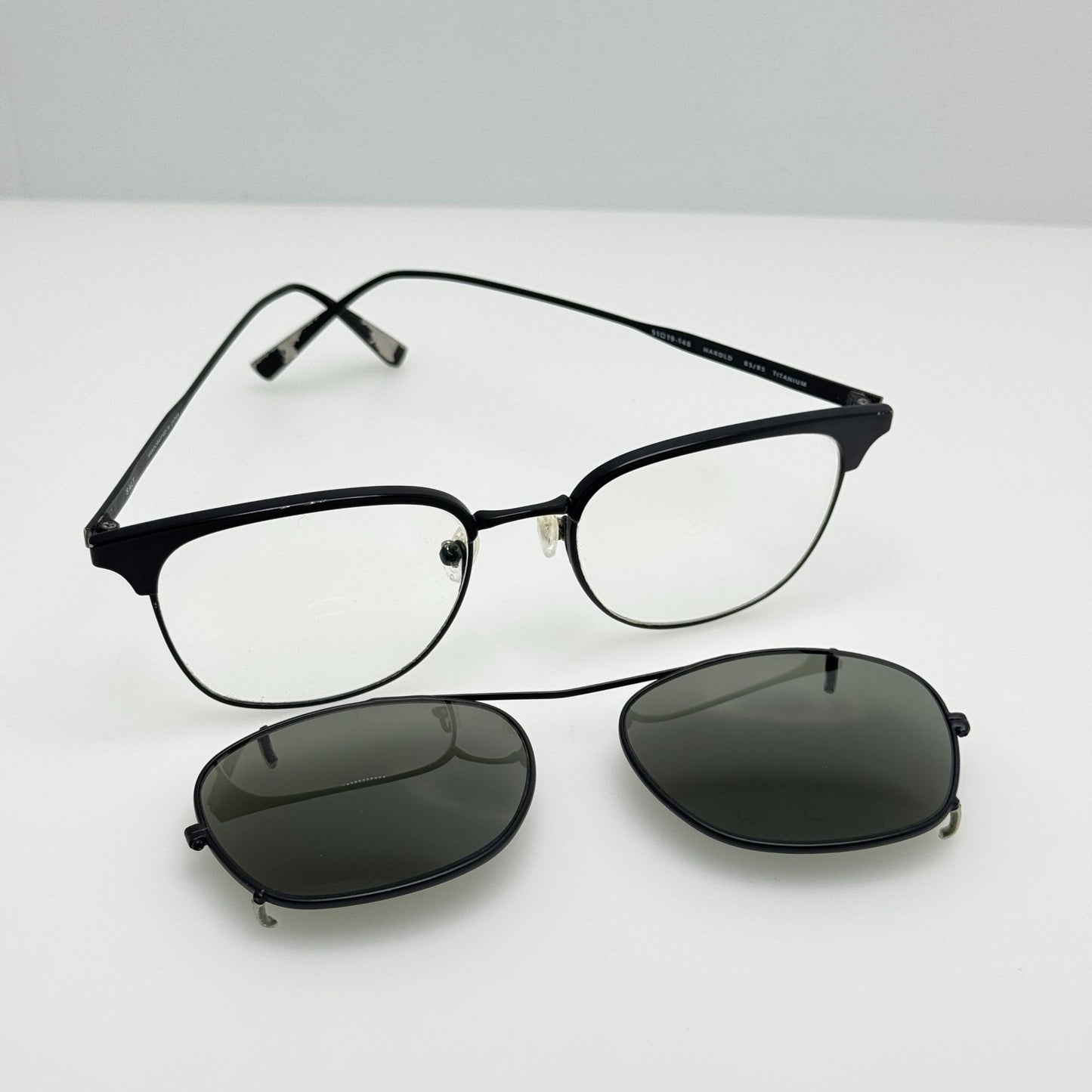 Salt. Optics Harold BS/BS Eyeglasses Eye Glasses Frames Japan W/ Clip 51-19-148