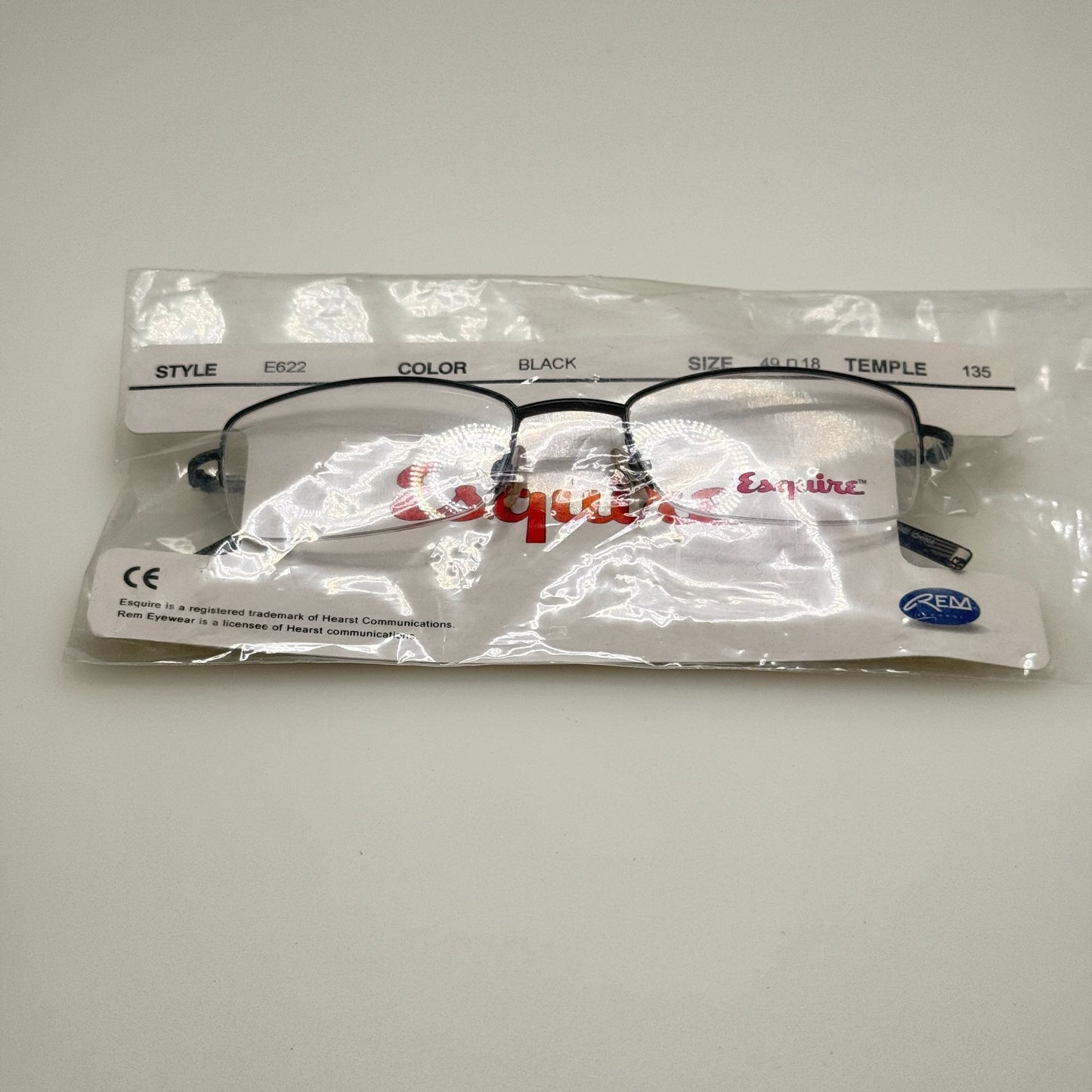 Esquire E622 Black Eyeglasses Eye Glasses Frames 49-18-135