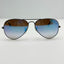 Ray Ban Sunglasses RB 3025 002/4O Aviator Large Metal Black Italy 58-14-135