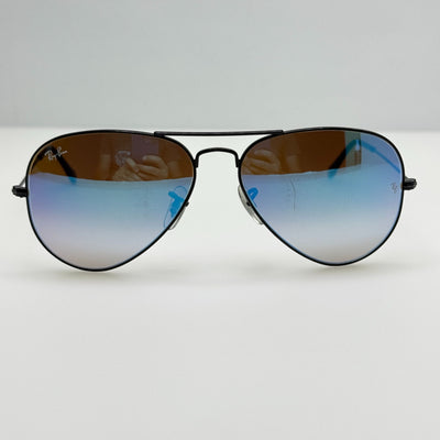 Ray Ban Sunglasses RB 3025 002/4O Aviator Large Metal Black Italy 58-14-135
