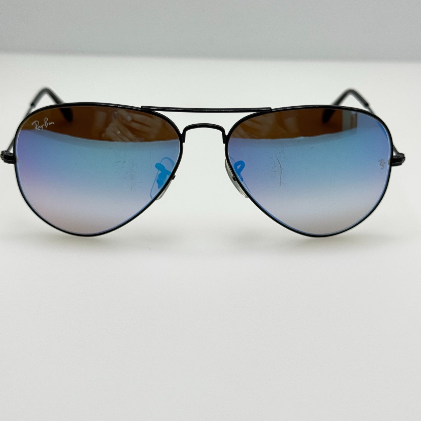 Ray Ban Sunglasses RB 3025 002/4O Aviator Large Metal Black Italy 58-14-135