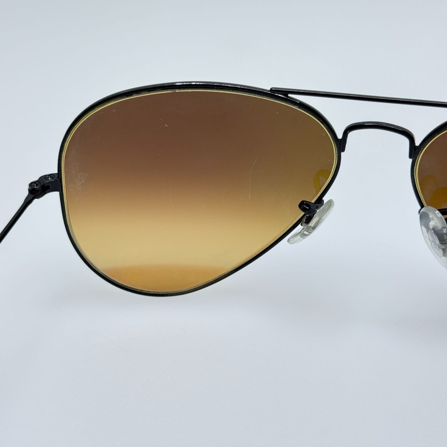 Ray Ban Sunglasses RB 3025 002/4O Aviator Large Metal Black Italy 58-14-135