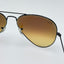 Ray Ban Sunglasses RB 3025 002/4O Aviator Large Metal Black Italy 58-14-135