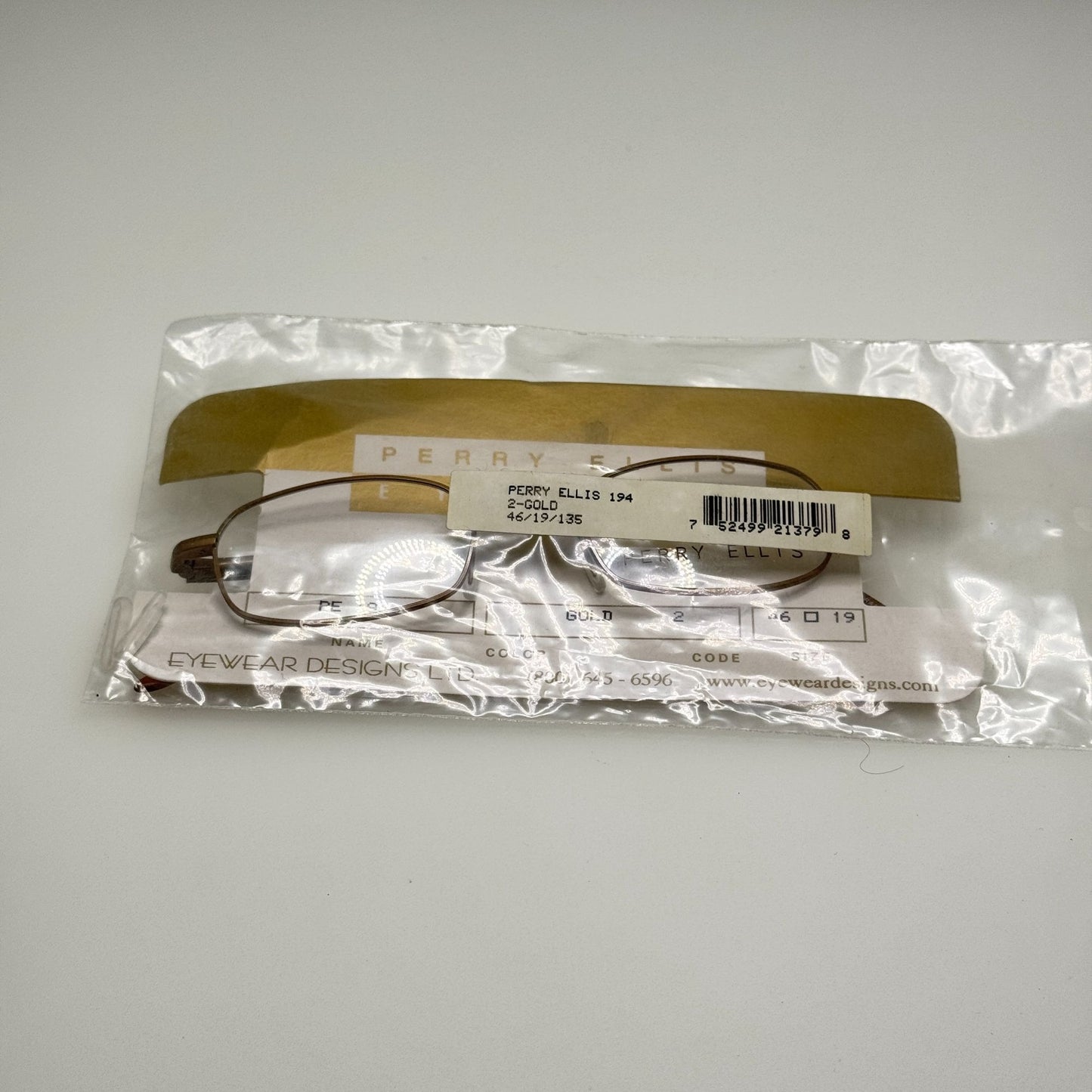 Perry Ellis PE 194 2 Gold Eyeglasses Eye Glasses Frames 46-19-135