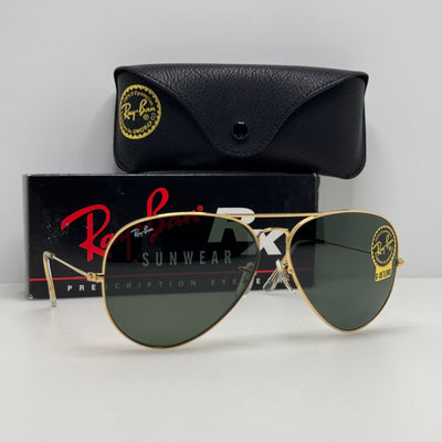 Bausch & Lomb B&L Ray Ban Sunglasses 62-14 Aviator Gold W/ Case