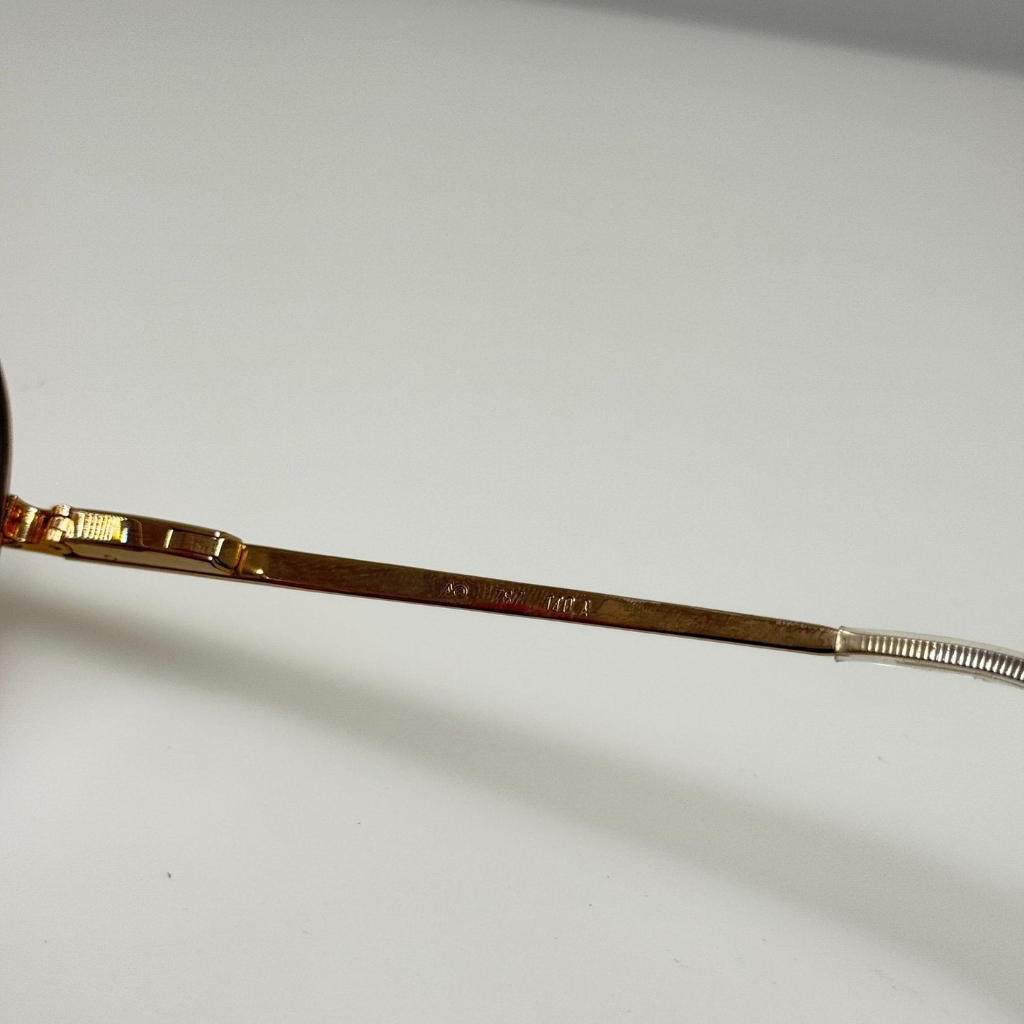 American Optical Eyeglasses Eye Glasses Frames EX590 Gold Z87 56-18-140