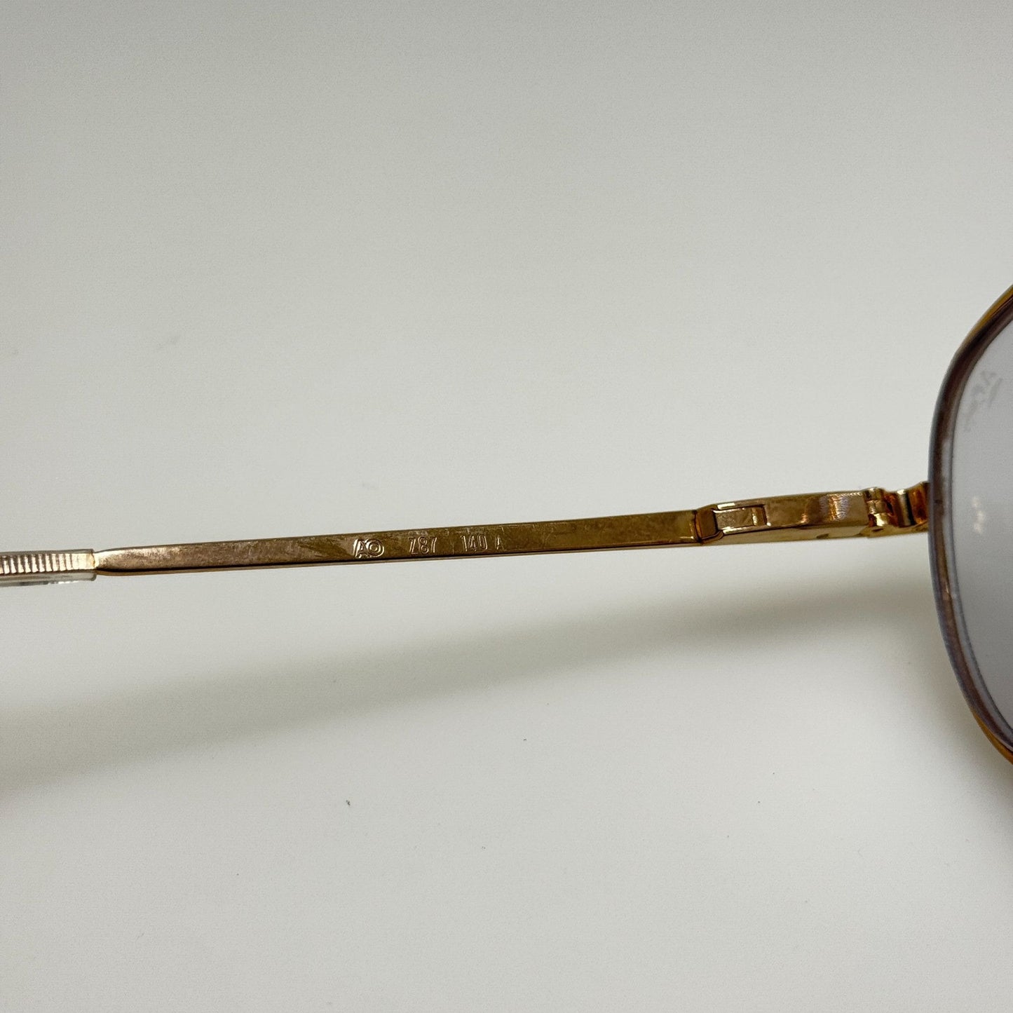 American Optical Eyeglasses Eye Glasses Frames EX590 Gold Z87 56-18-140