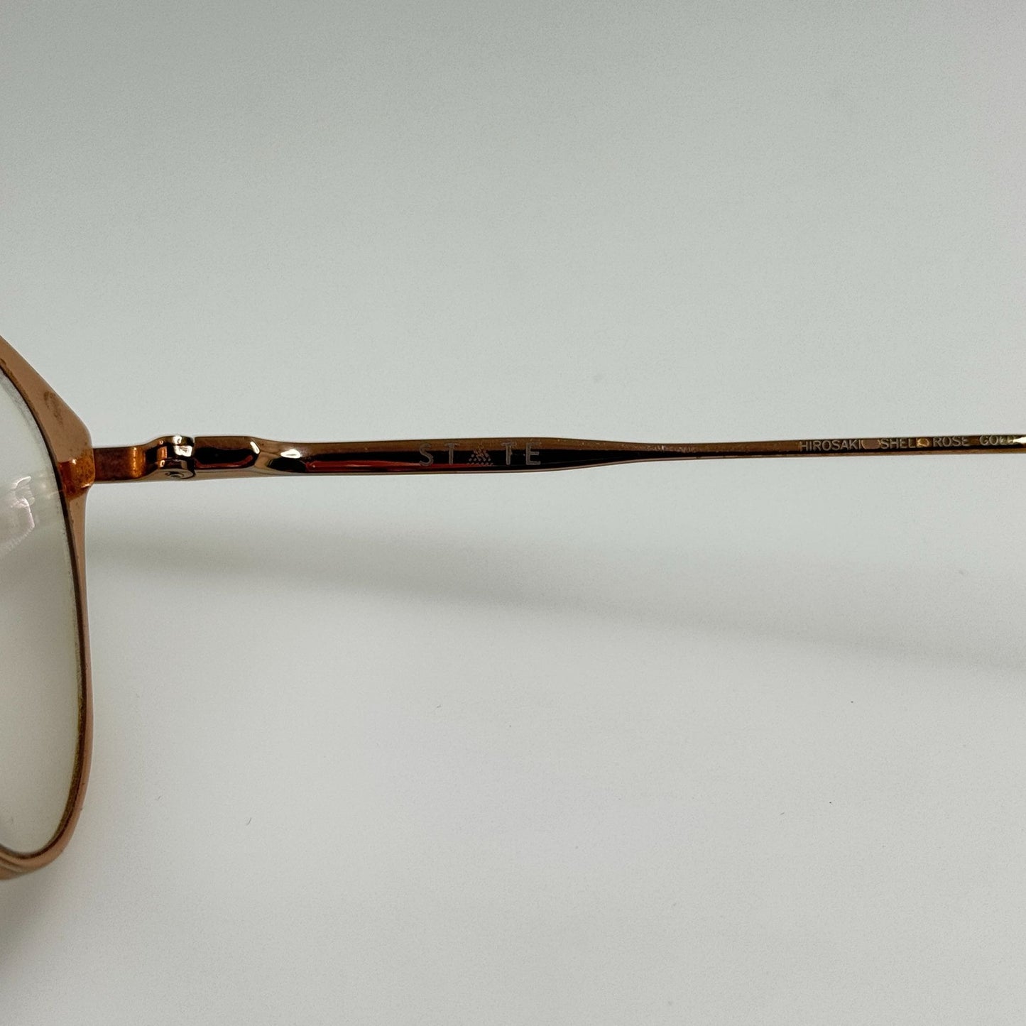 State Hirosaki Shell Rose Gold Eyeglasses Eye Glasses Frames Japan 52-21-140