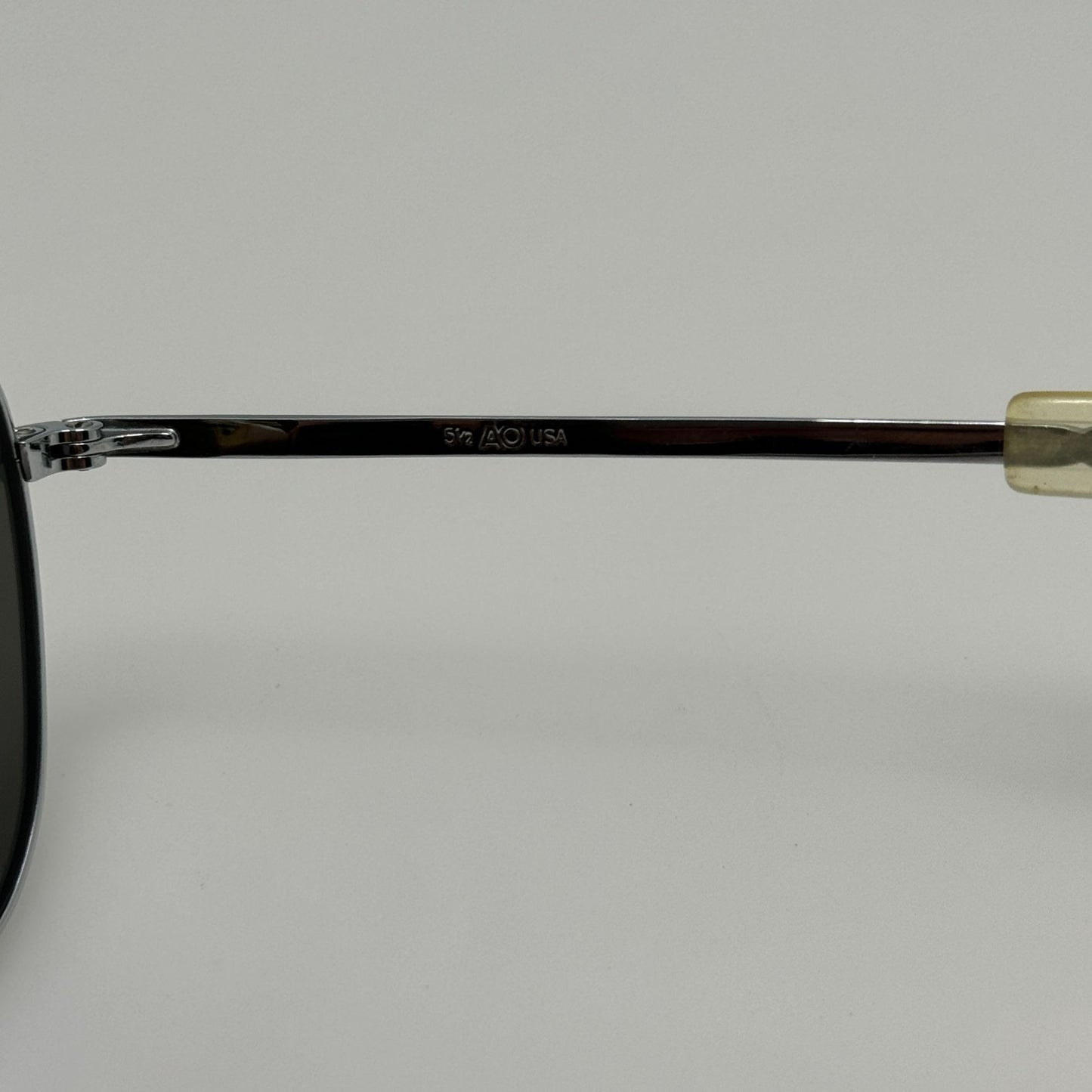 American Optical Sunglasses Original Pilot AO USA 5 1/2 Chrome 57-20-140