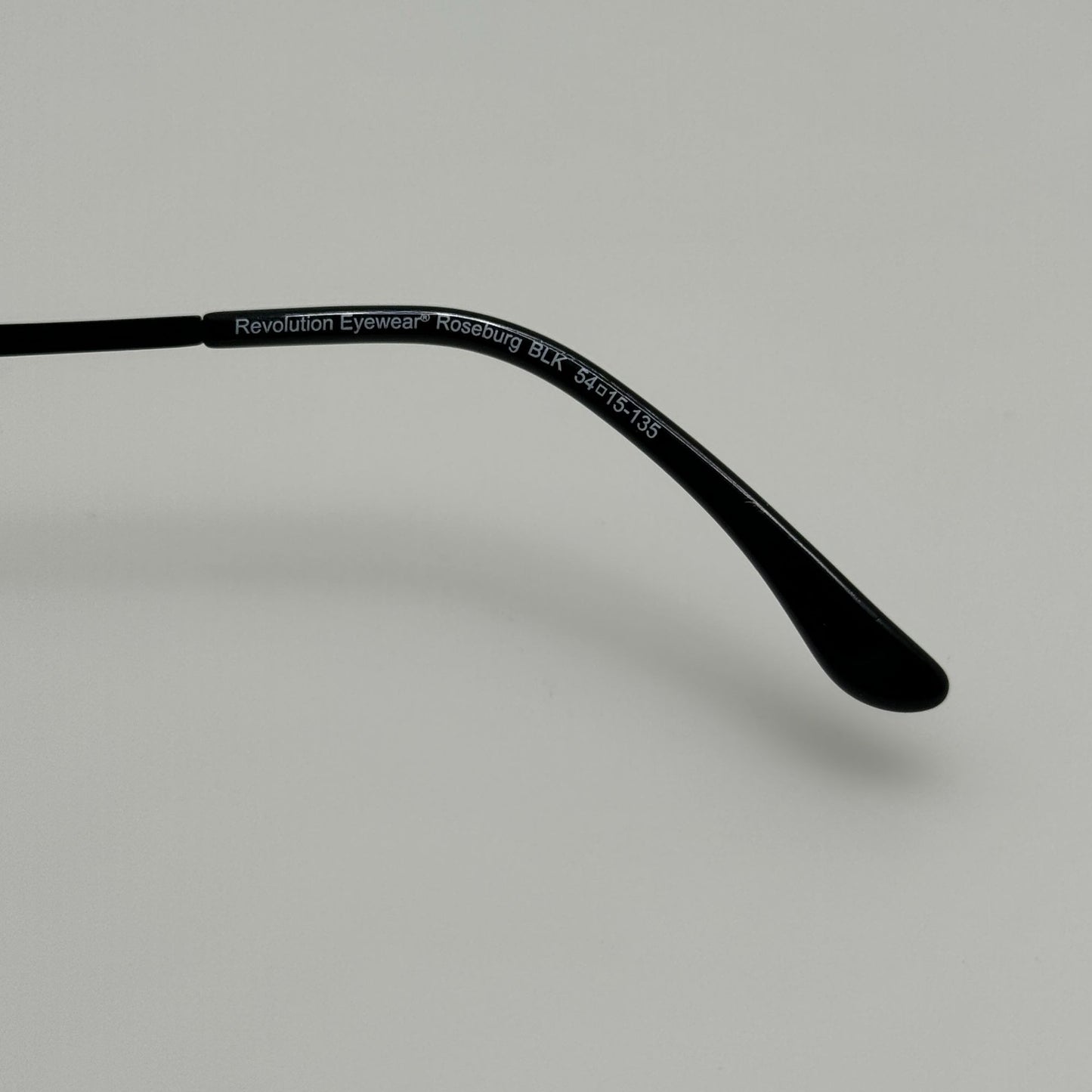 Revolution Eyewear Eyeglasses Eye Glasses Frames Roseburg BLK W/ Clip 54-15-135