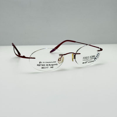 Free Form Eyeglasses Eye Glasses Frames RBT303 Burgundy 46-17-140