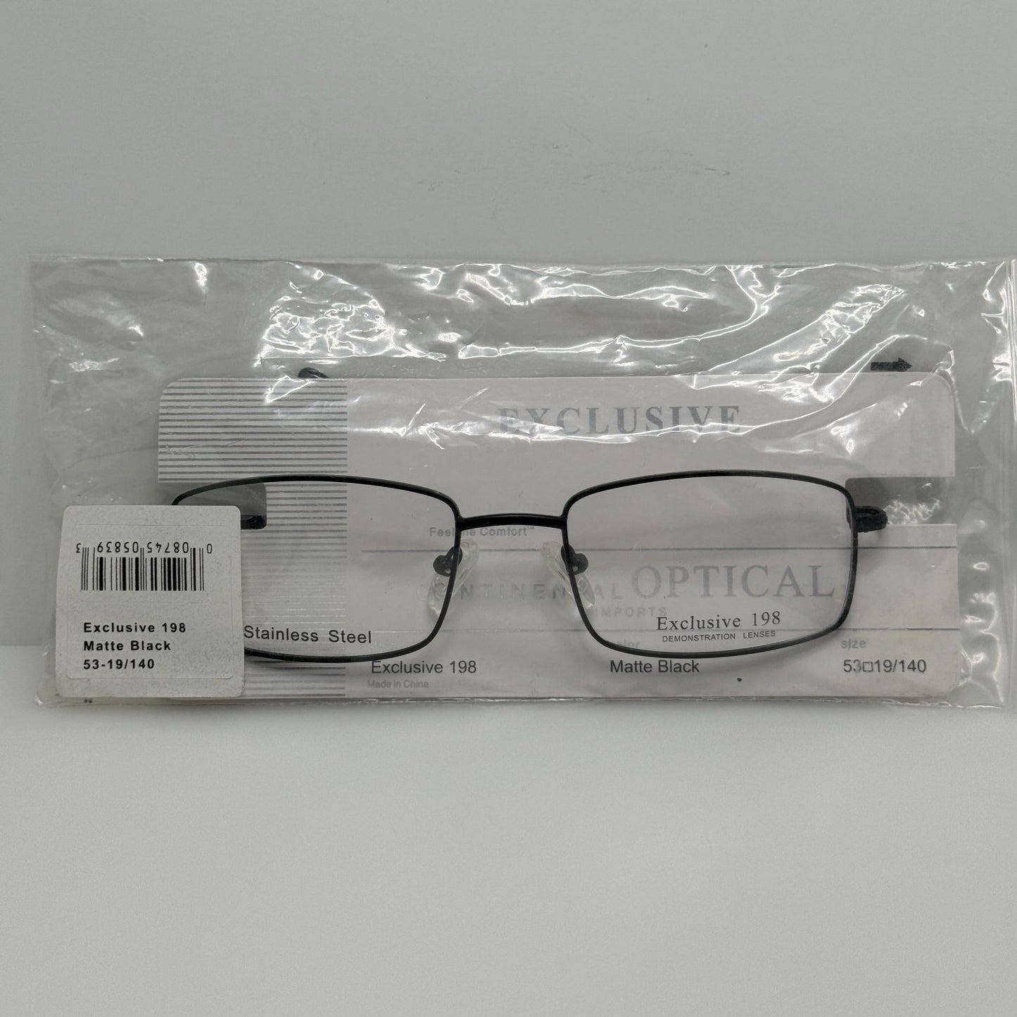 Exclusive Eyeglasses Eye Glasses Frames 198 Matte Black 53-19-140