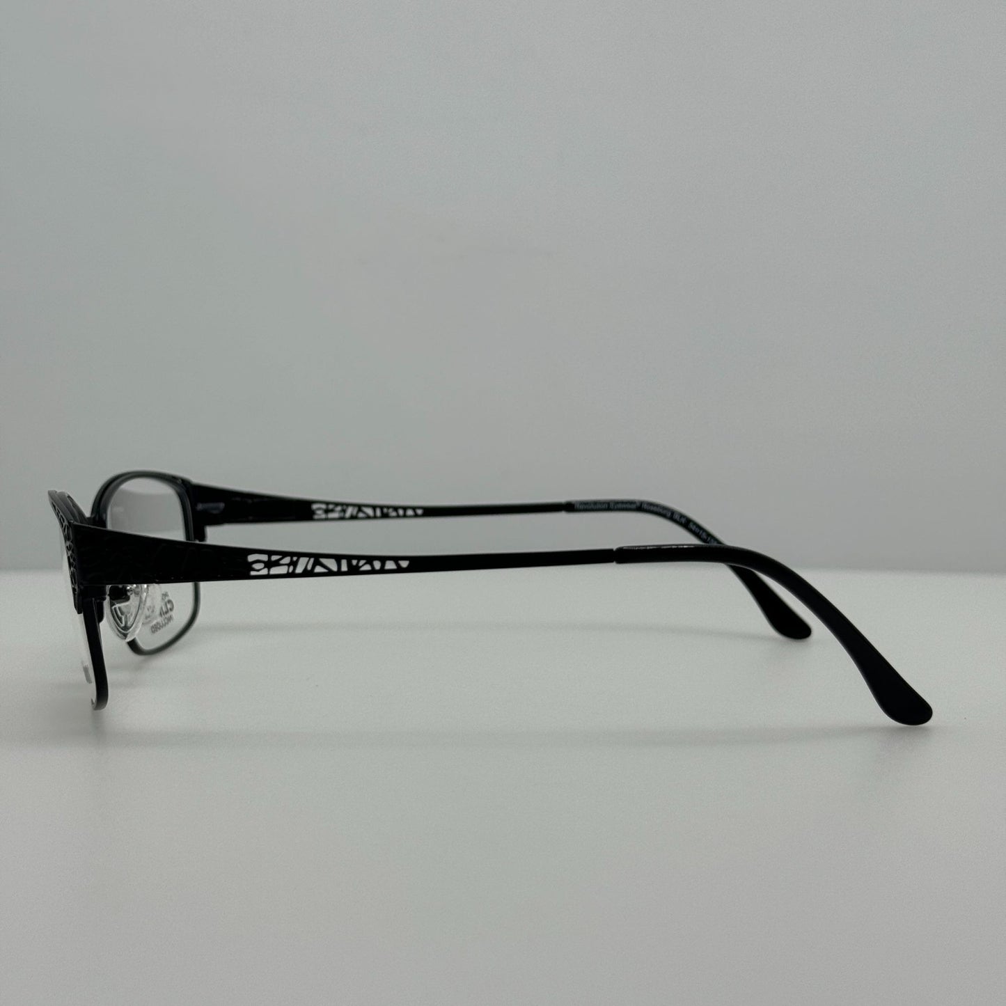 Revolution Eyewear Eyeglasses Eye Glasses Frames Roseburg BLK W/ Clip 54-15-135