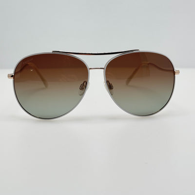 Bebe Sunglasses BB7225SC 105 White Polarized 59-12-135