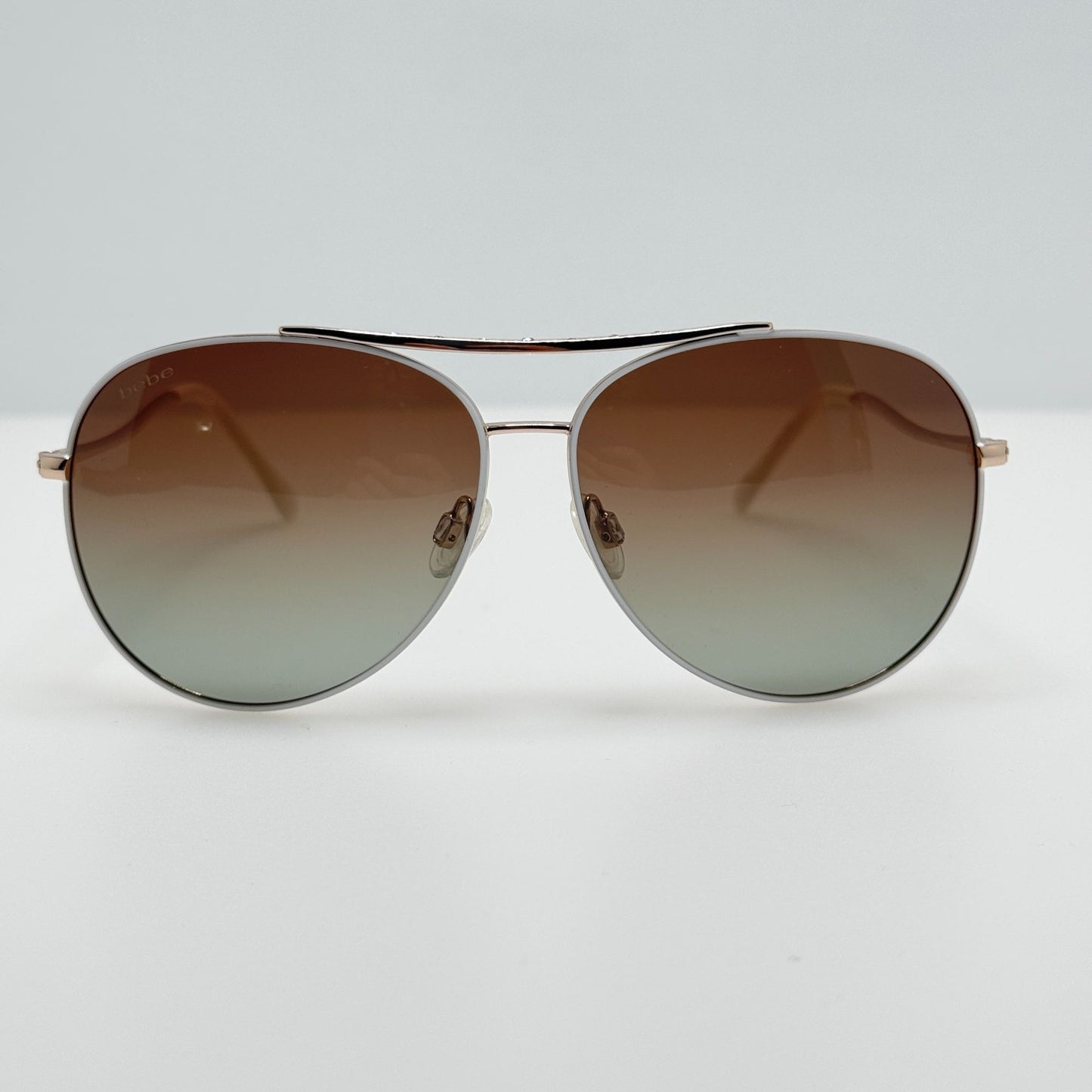 Bebe Sunglasses BB7225SC 105 White Polarized 59-12-135