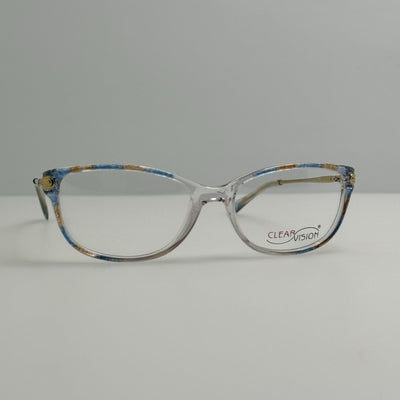 Clear Vision Eyeglasses Eye Glasses Frames Annie Blue Mix 52-16-130