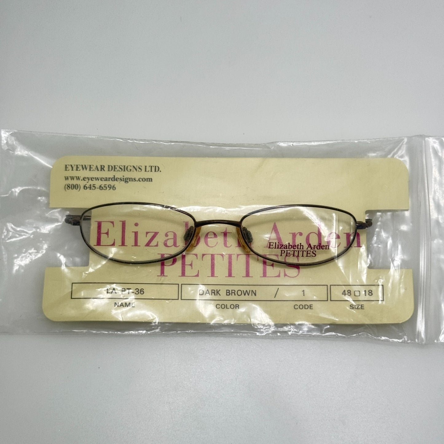 Elizabeth Arden PT-36-1 Brown Eyeglasses Eye Glasses Frames 48-18-130
