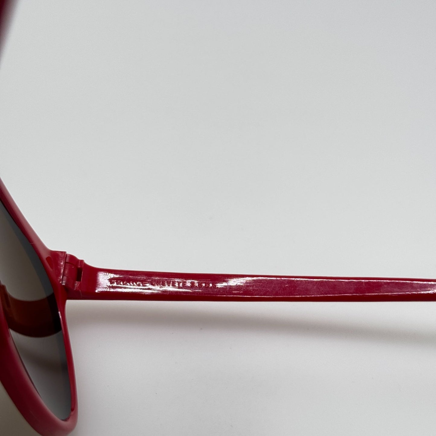 Unbranded Sunglasses Vintage Retro Nylon Brevete France Red
