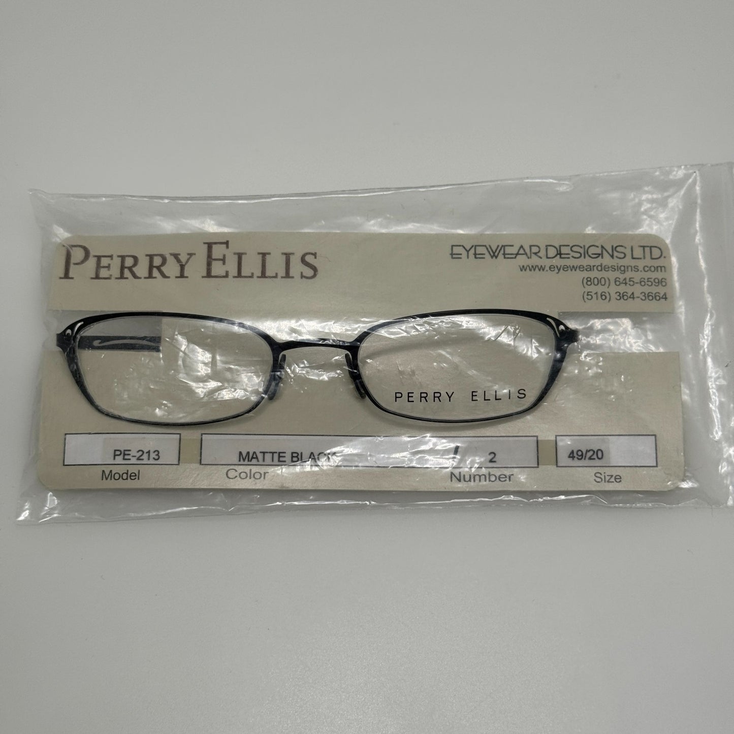 Perry Ellis PE-213 2 Black Eyeglasses Eye Glasses Frames 49-20-140