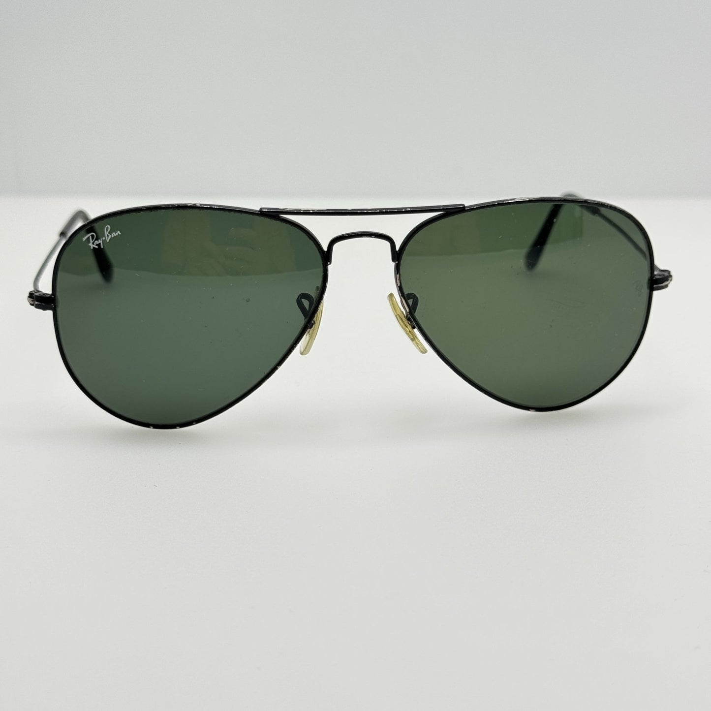 Ray Ban Sunglasses RB 3025 Black Aviator Large Metal 58-14 Read Desc