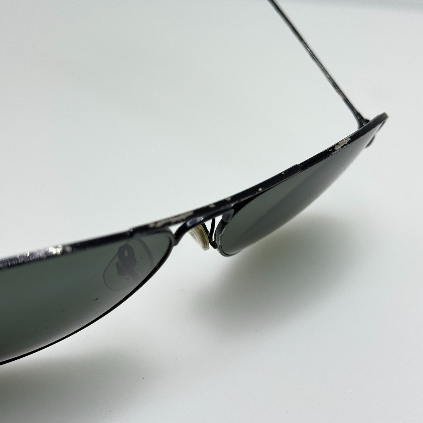 Ray Ban Sunglasses RB 3025 Black Aviator Large Metal 58-14 Read Desc
