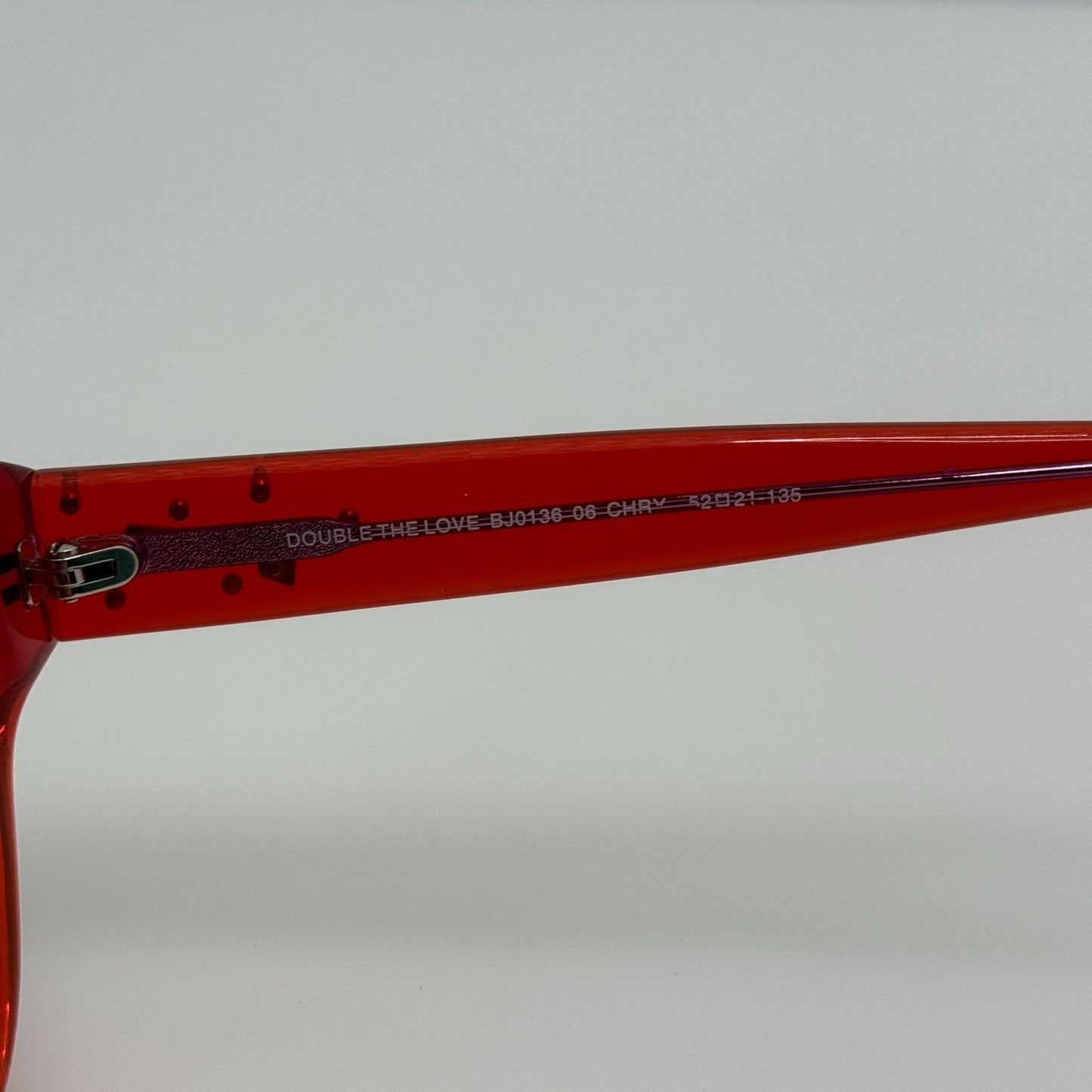 Betsy Johnson Sunglasses Double The Love BJ0136 06 CHRY 52-21-135