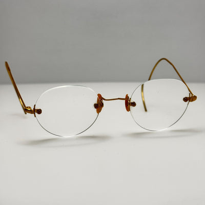 Unbranded Eyeglasses Eye Glasses Gold Rimless Retro Vintage