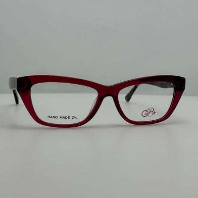 GB+ Eyeglasses Eye Glasses Frames Affluent Ruby Tortoise 56-16-145