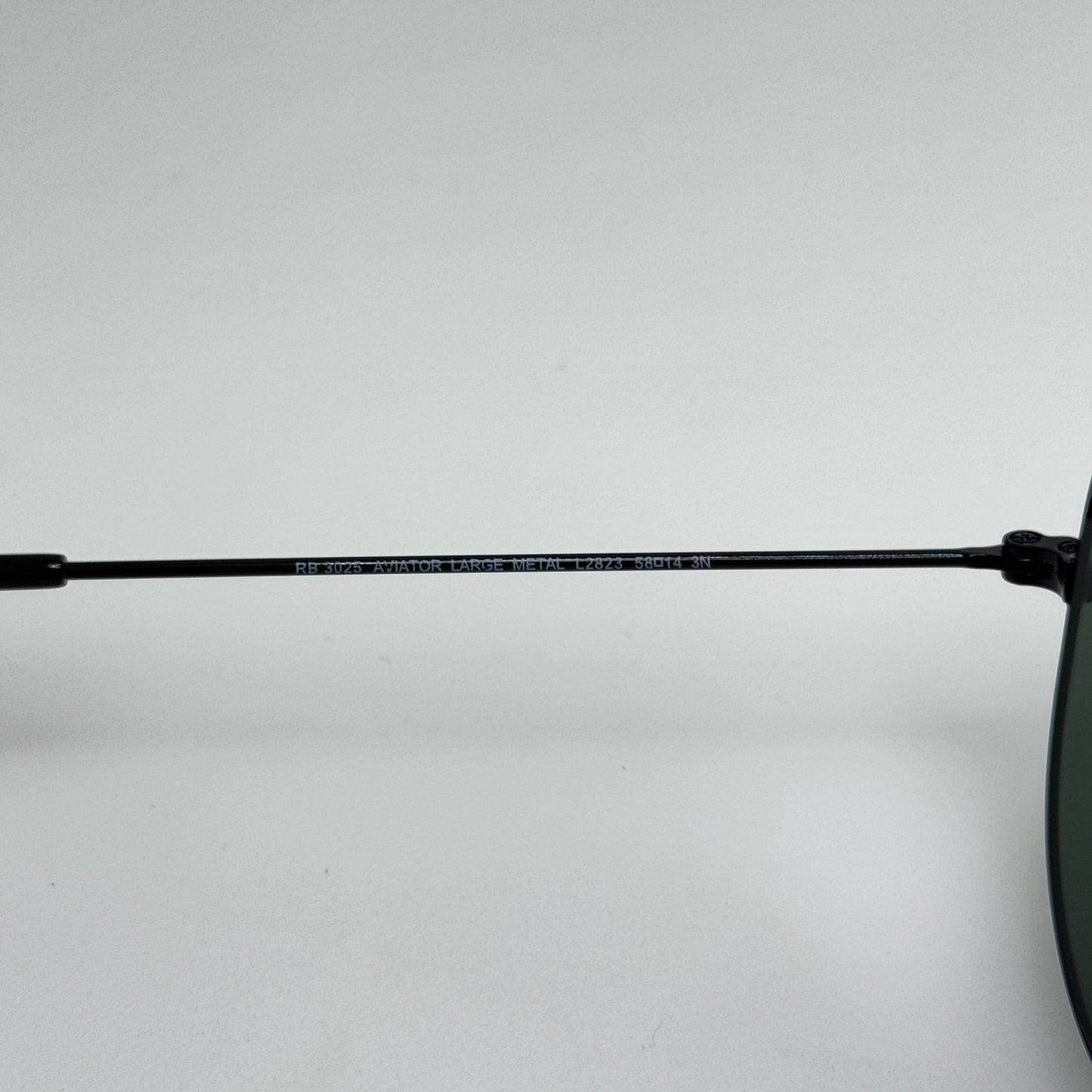Ray Ban Sunglasses RB 3025 L2823 Aviator Large Metal Black Italy 58-14-135