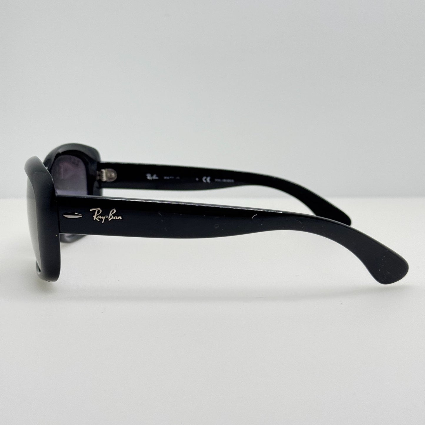 Ray Ban Sunglasses RB 4101 601/T3 Jackie Ohh Black Polarized Italy 58-17-135