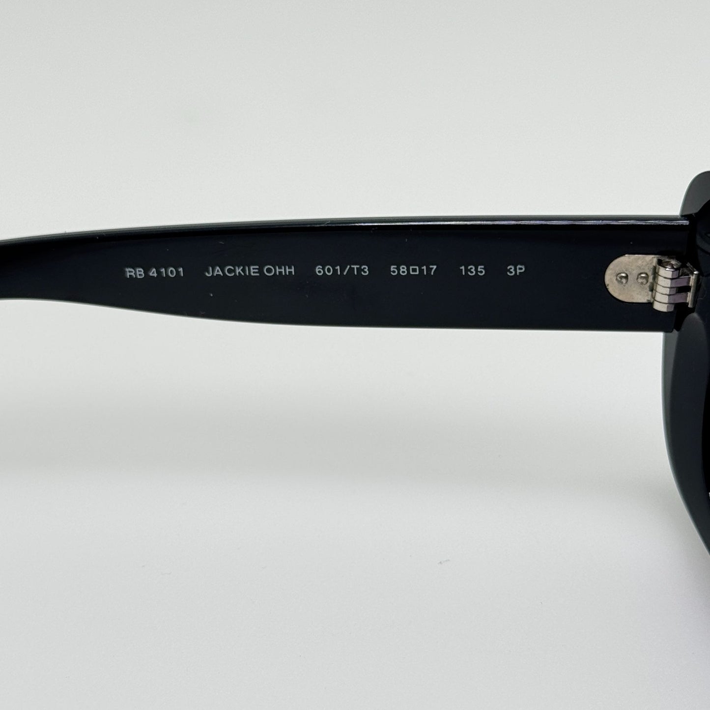 Ray Ban Sunglasses RB 4101 601/T3 Jackie Ohh Black Polarized Italy 58-17-135