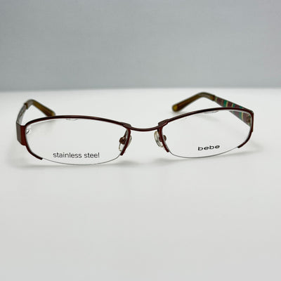 Bebe Eyeglasses Eye Glasses Frames BB Desire Mocha Stripe 53-18-130