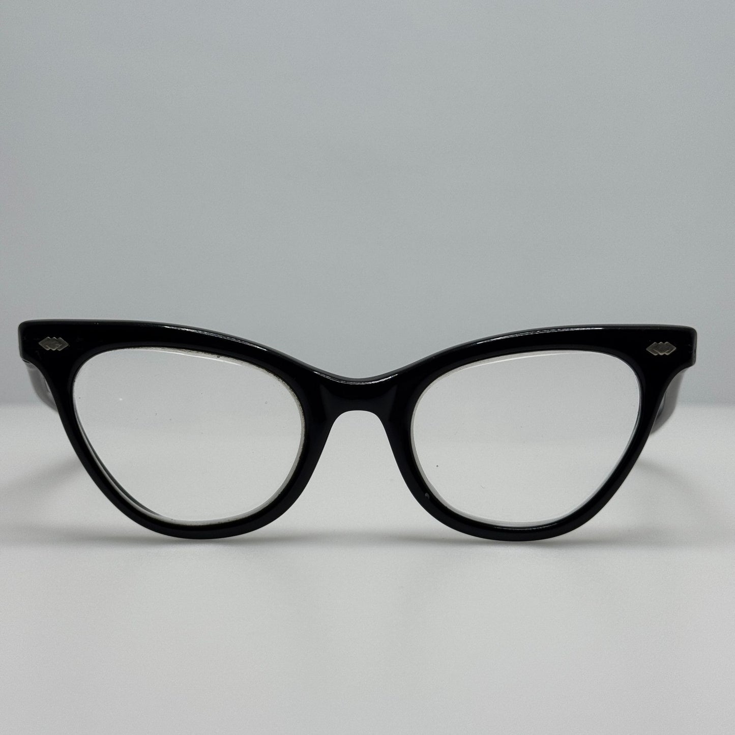 Liberty Eyeglasses Eye Glasses Frames 5 3/4 Black Vintage Horned Rimmed 46-22