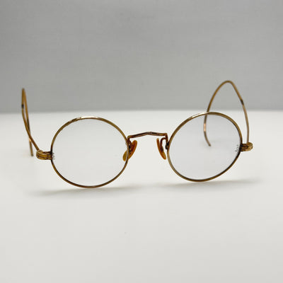 Unbranded Eyeglasses Eye Glasses Gold Round Circle Retro Vintage