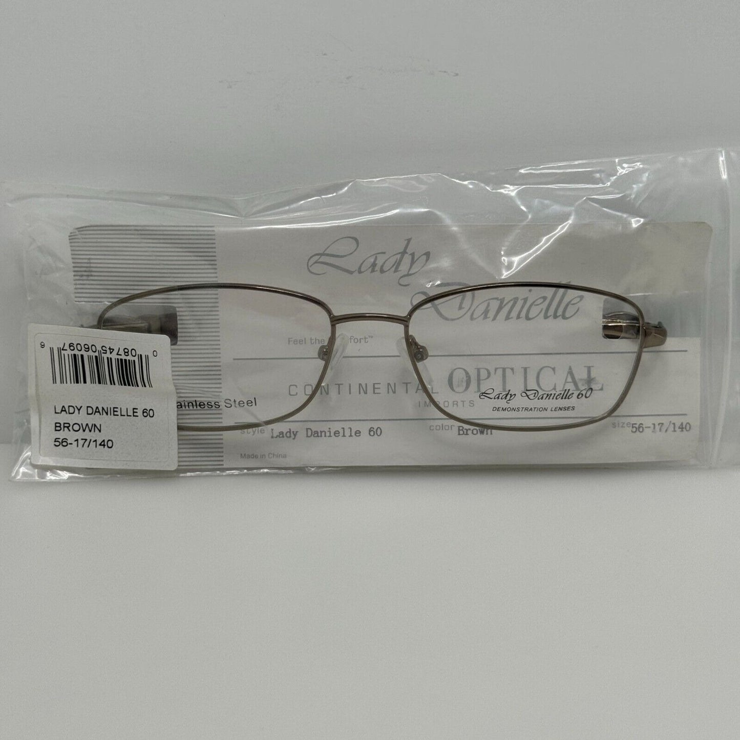 Lady Danielle Eyeglasses Eye Glasses Frames 60 Brown 56-17-140