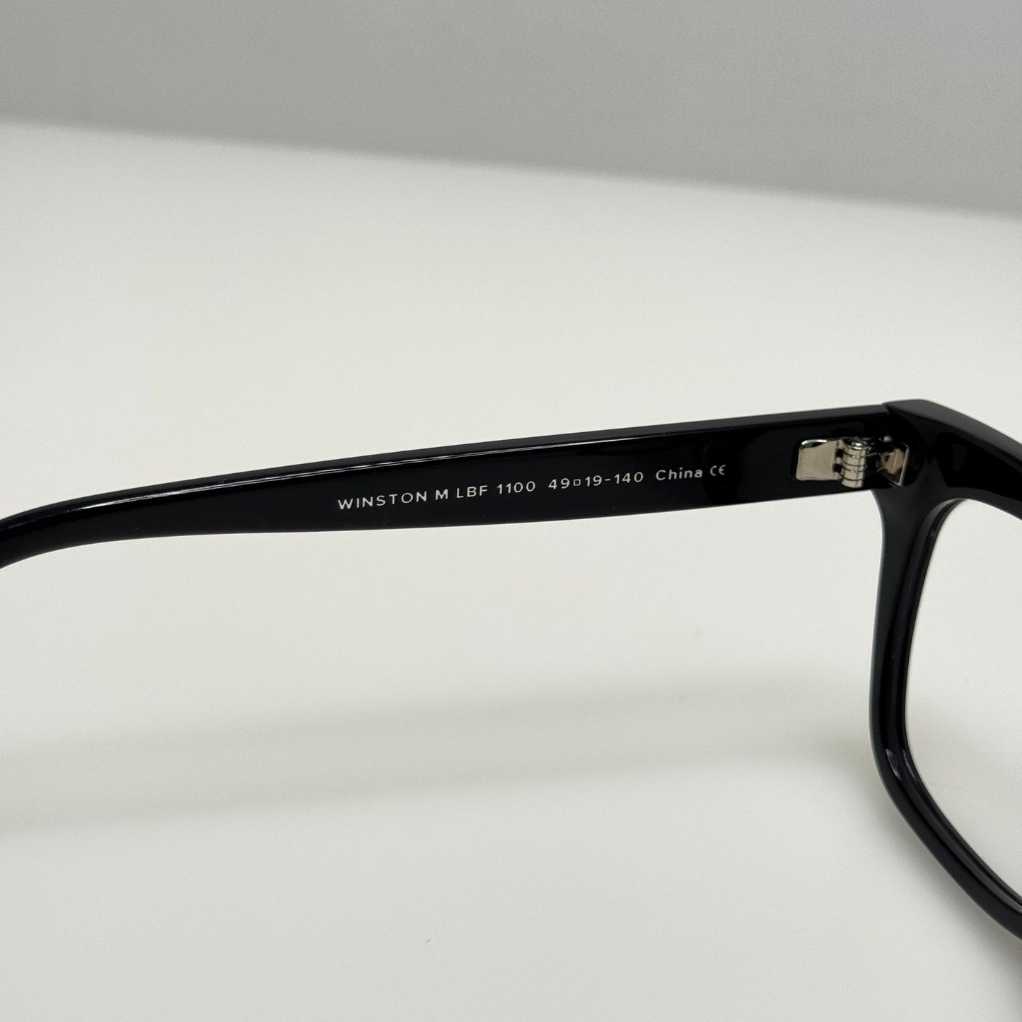 Warby Parker Winston M LBF 1100 Eyeglasses Eye Glasses Frames Black 49-19-140