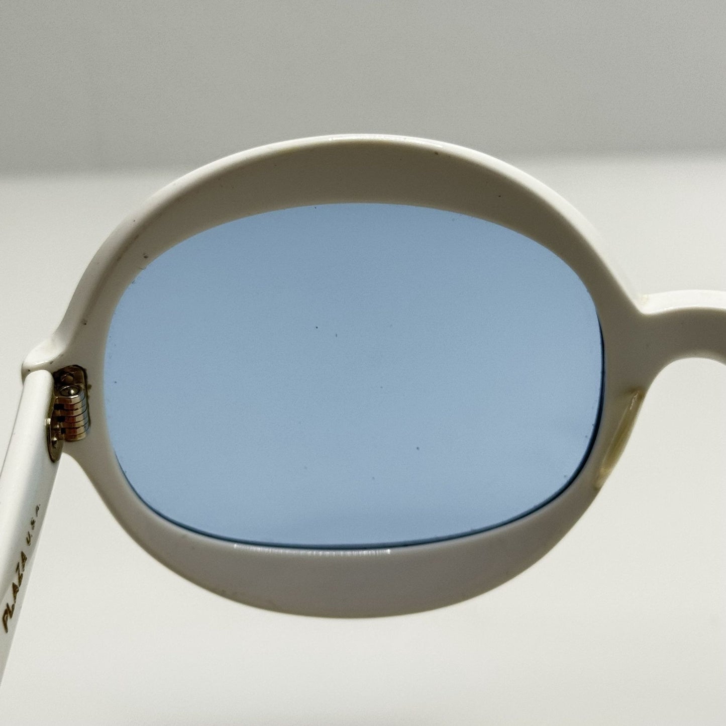 Plaza Sunglasses 1212 White USA Vintage Retro