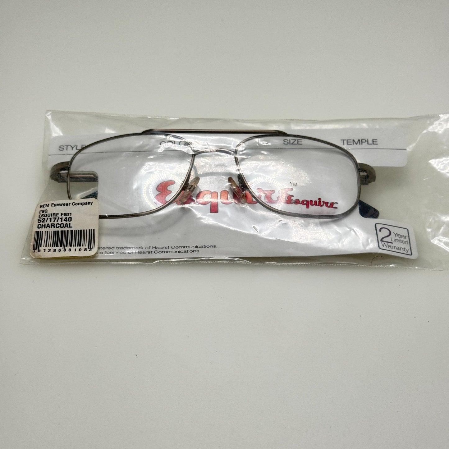 Esquire E601 Charcoal Eyeglasses Eye Glasses Frames 52-17-140