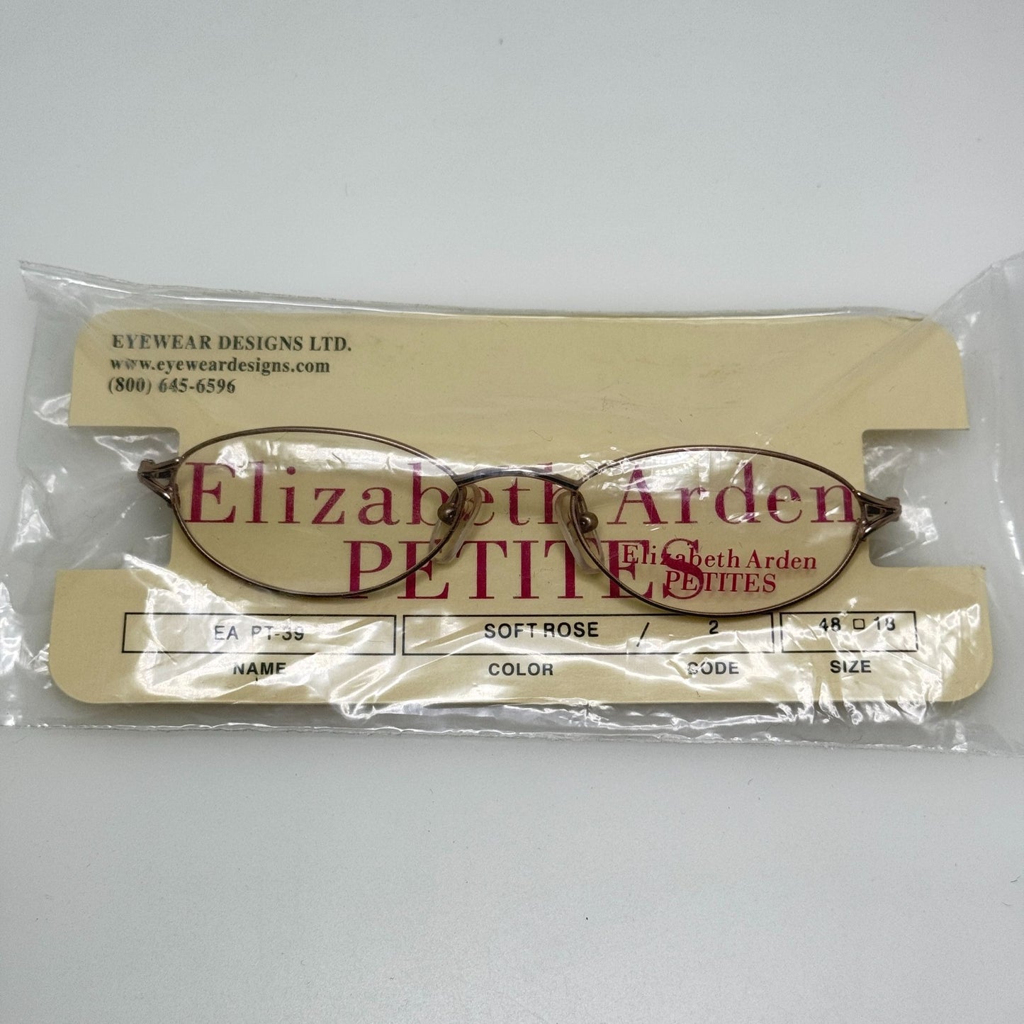 Elizabeth Arden PT-39-2 Rose Eyeglasses Eye Glasses Frames 48-18-130