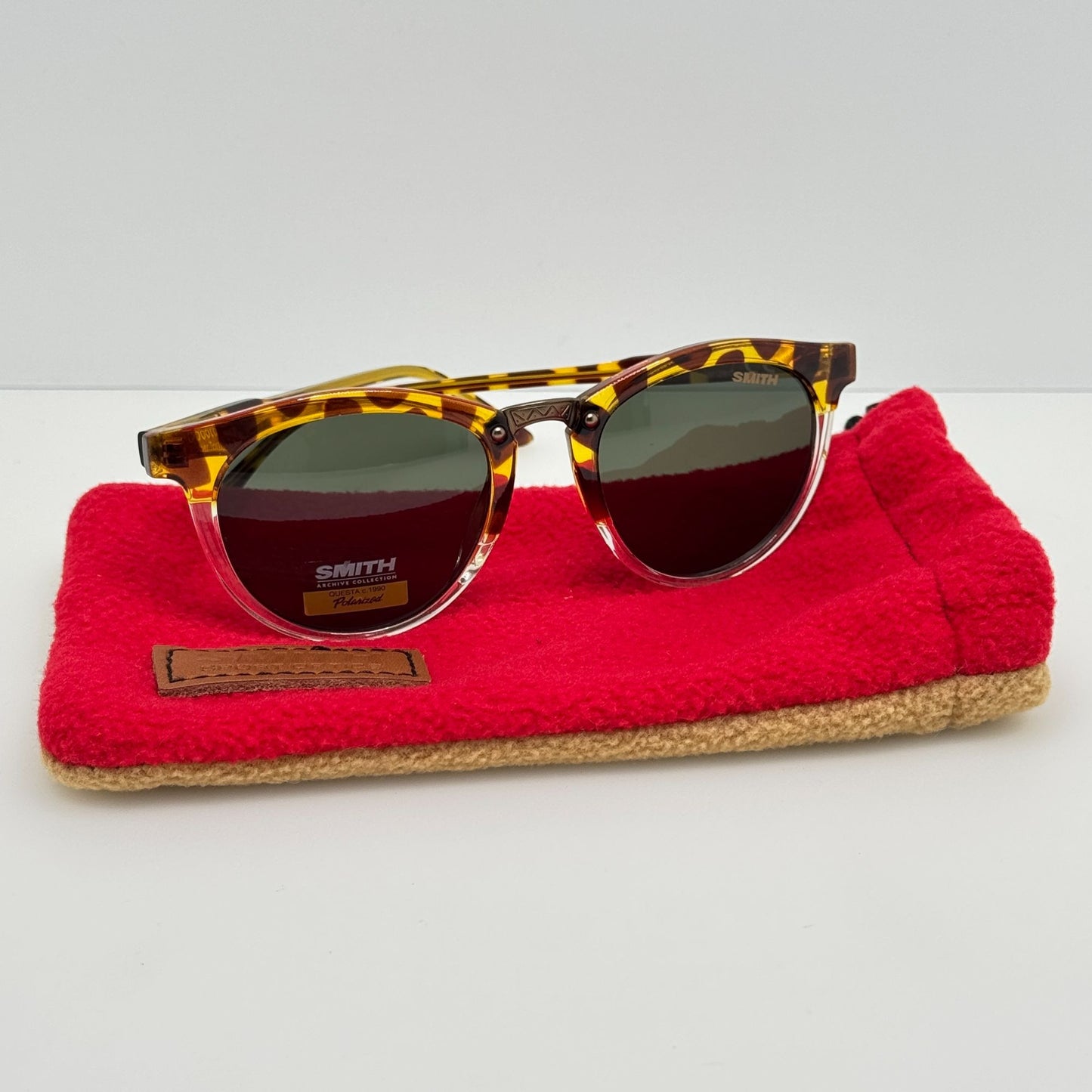 Smith Sunglasses Questa Amber Tortoise Polarized 50-19-140 W/ Bag