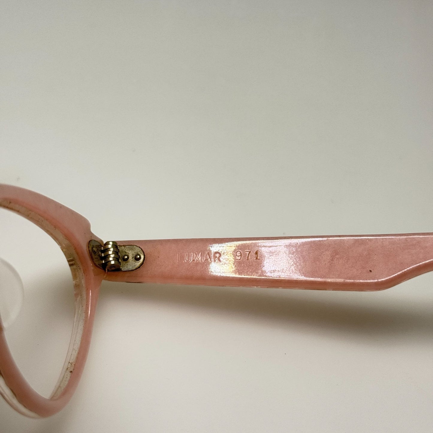 Lumar 971 Eyeglasses Eye Glasses Frames Pink Cat Eye 42-20