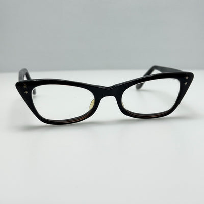 Swan Black Vintage Cat Eye USA Eyeglasses Eye Glasses Frames 5 1/4 44-20