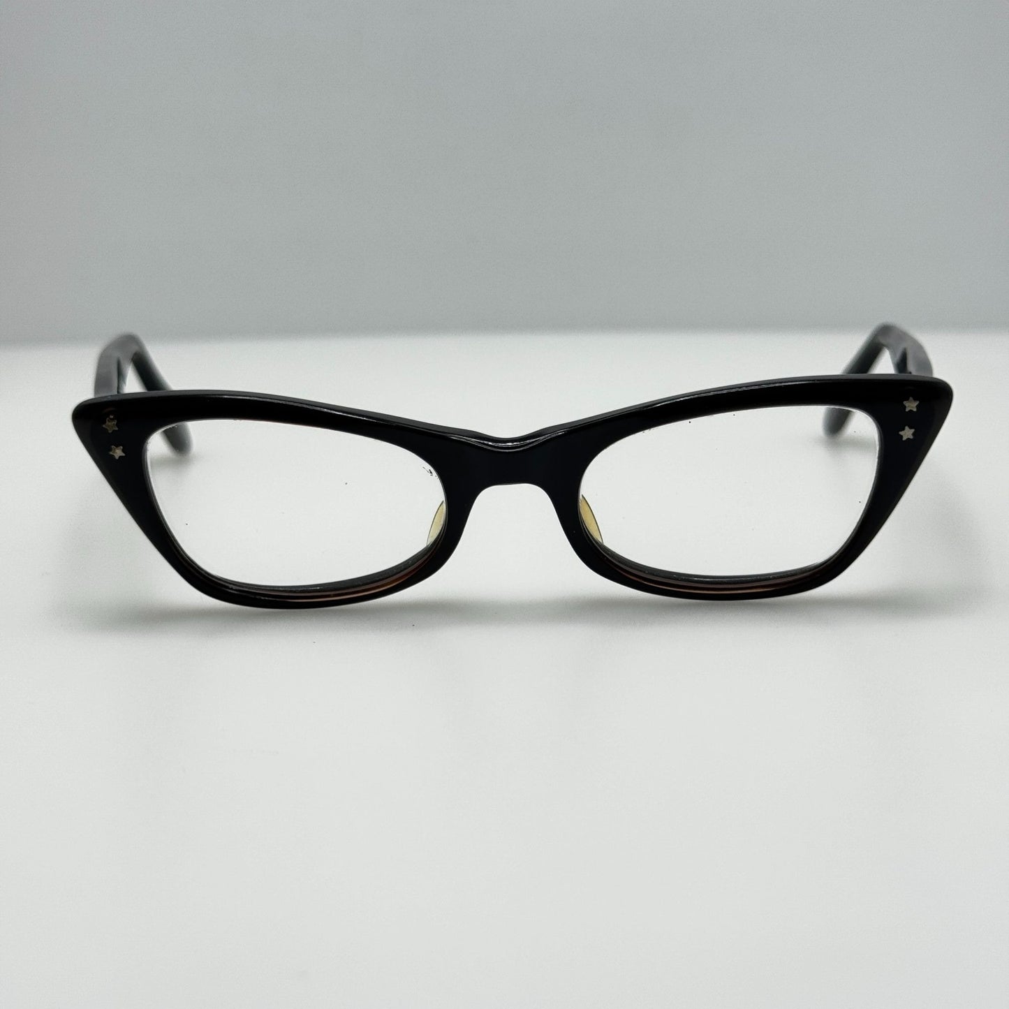 Swan Black Vintage Cat Eye USA Eyeglasses Eye Glasses Frames 5 1/4 44-20