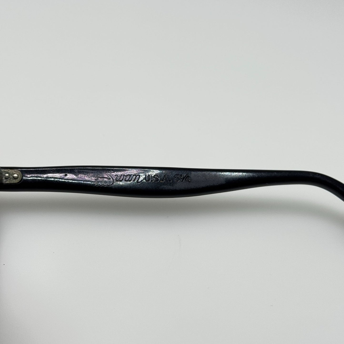 Swan Black Vintage Cat Eye USA Eyeglasses Eye Glasses Frames 5 1/4 44-20