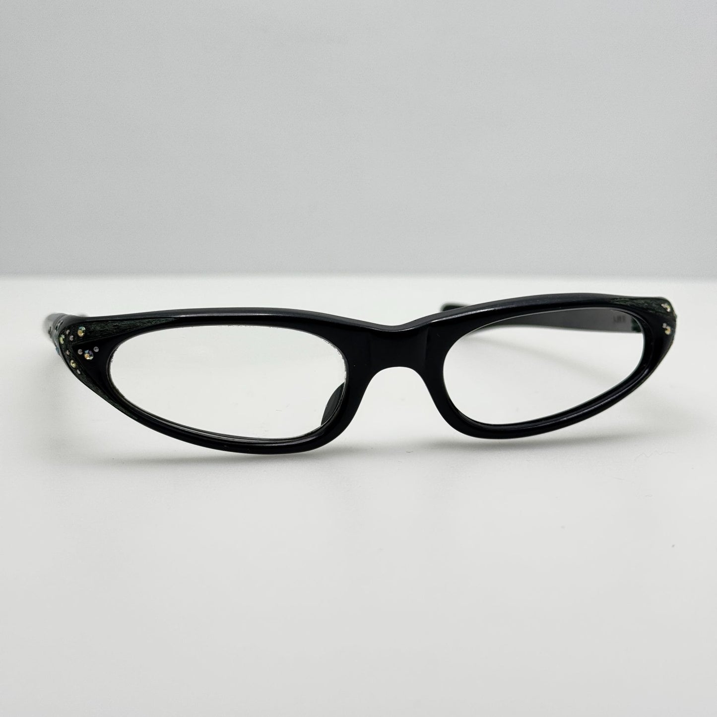 J Julie Eyeglasses Eye Glasses Frames 46-20 Frame France Black Vintage Cat Eye