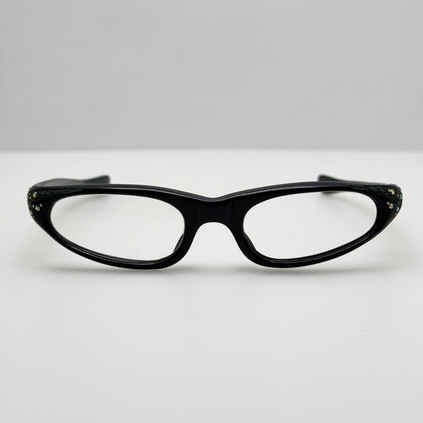 J Julie Eyeglasses Eye Glasses Frames 46-20 Frame France Black Vintage Cat Eye