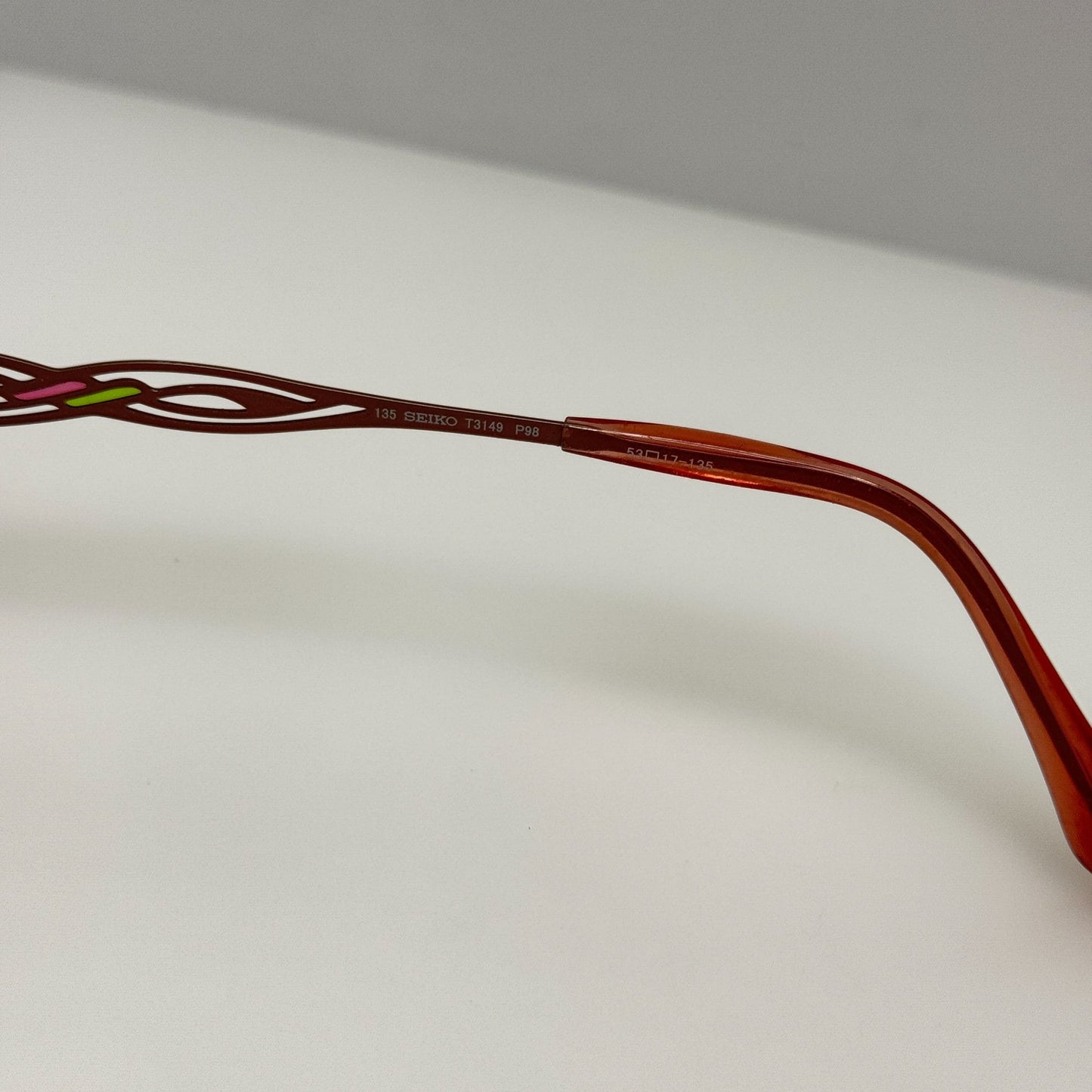 Seiko T3149 P98 Eyeglasses Eye Glasses Frames Japan Titanium 53-17-135
